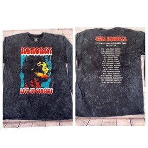 Tie dye JIMI HENDRIX CONCERT TEE Live in Concert Fall of '64 LS Tee Shirt 2XL